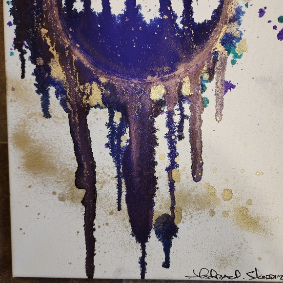 HANDCRAFTED Abstract Painting HANDPAINTED Artwork HANDMADE Wall Art Decor - Picture 7 of 17